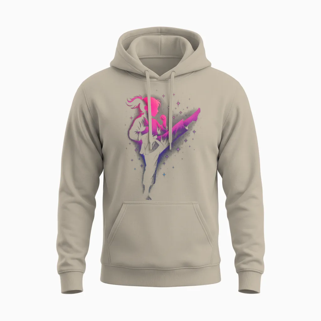Kung Fu Self Defence Sport Taekwondo Unisex Hoodie in Sand