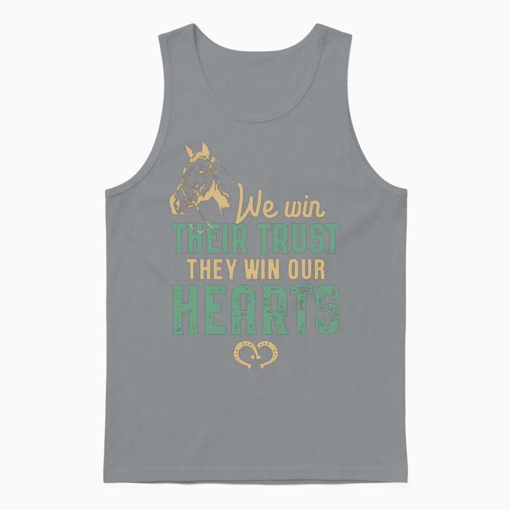 Horse Trust Horseback Riding Lover Horses Love Unisex Tank Top in Sport Grey