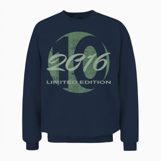 10th Birthday Girl Boy 10 Years 2016 Funny Gift Unisex Sweatshirt - Navy