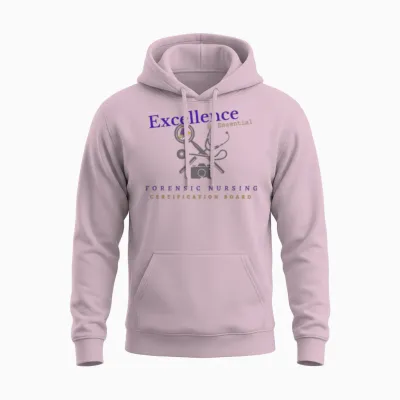 Excellence Is Essential Forensic Nursing Unisex Hoodie - Light Pink