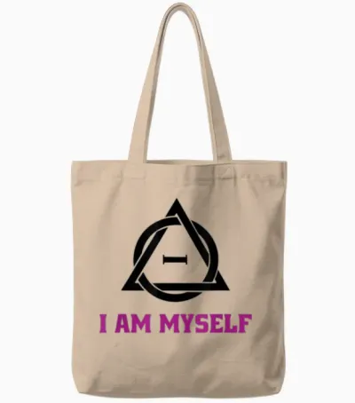 Therian Logo Theta Delta Symbol I Am Myself Tote Bags - Natural