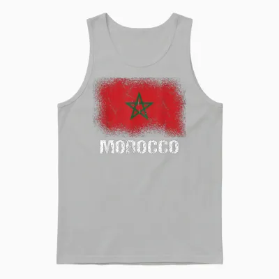 Marokkanische Flagge Marokko Unisex Tank Top - Ash