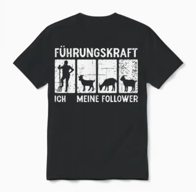 Ziege Führungskraft Ziegenbock Landwirtin Ziegen Unisex T-Shirt - Black