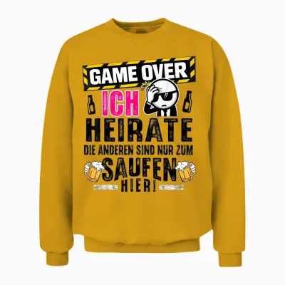 Bräutigam Kostüm Jga T-Shirt Männer Junggesellenabschied Unisex Sweatshirt - Gold