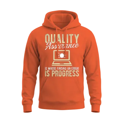 Quality Assurance Code Testing Qa Engineering Test Unisex Hoodie - Orange