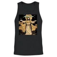 Light of the World Jesus Illustration Unisex Tank Top - Black – 2