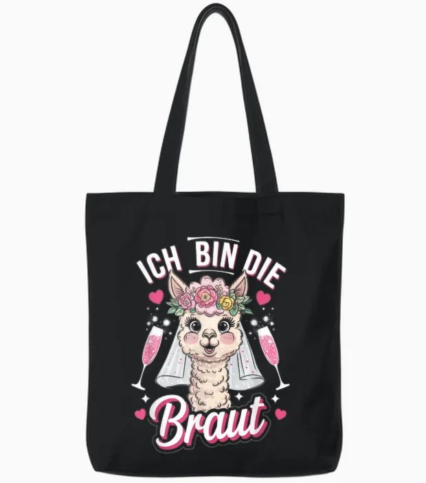 Ich Bin Die Braut - Jga Alpaca Alpaka Hochzeit Damen Tote Bags in Black