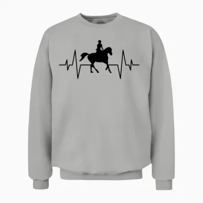 Horse Heartbeat Unisex Sweatshirt - Ash