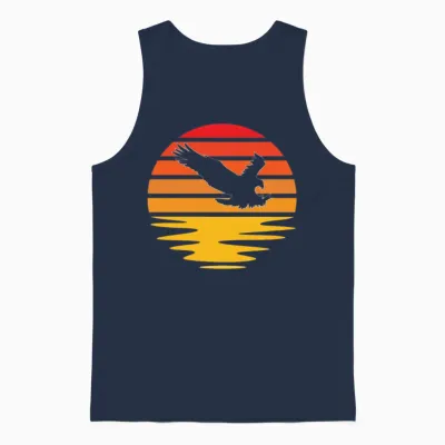 Eagle Retro Unisex Tank Top - Navy