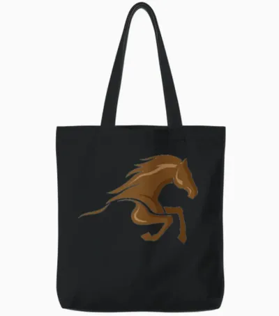 Horse Tote Bags - Black