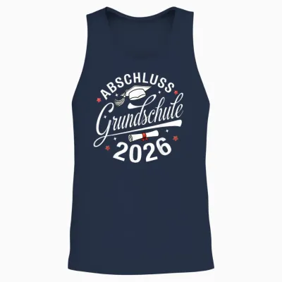 Abschluss Grundschule Geschafft 2026 Abschied Unisex Tank Top - Navy