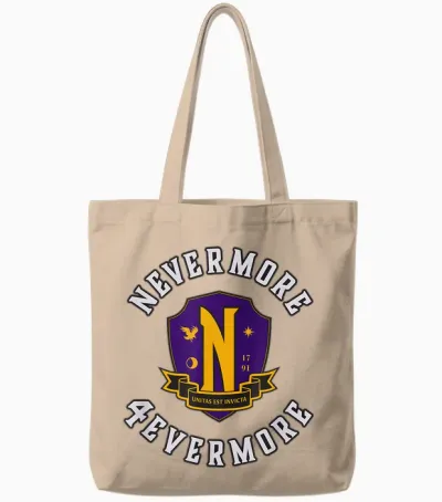Wednesday - Nevermore 4evermore Tote Bags - Natural