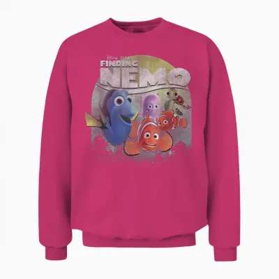 Disney Pixar Finding Nemo Group Logo T-Shirt, Black, S Unisex Sweatshirt - Heliconia