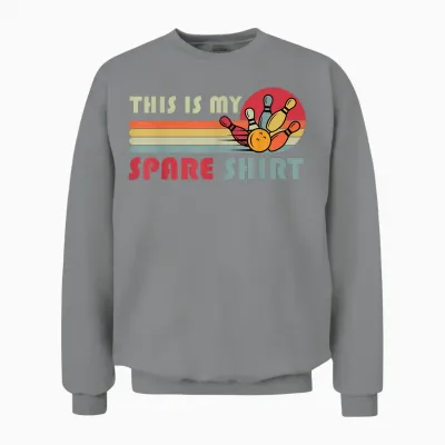 This Is My Spare Bowling Bowler Funny Team Men Women Unisex Sweatshirt - Sport Grey