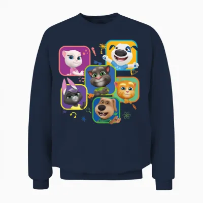 Talking Tom & Friends Characters Unisex Sweatshirt - Navy