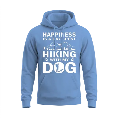 Hiking Dog Lover Unisex Hoodie - Carolina Blue