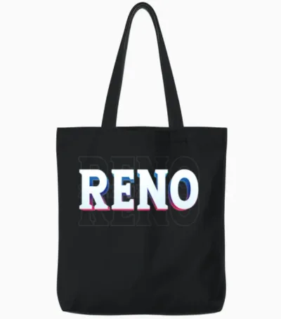 Retro - Reno Tote Bags - Black