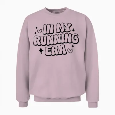 In My Running Era Unisex Sweatshirt - Light Pink