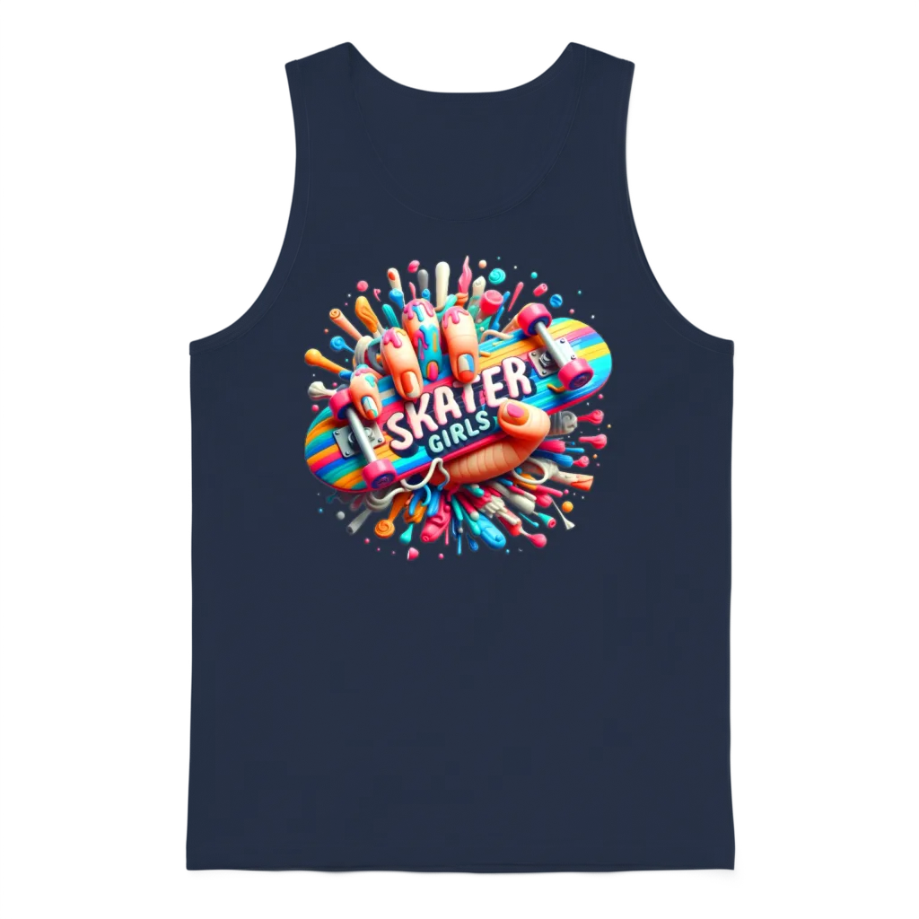 Skater Girls Unisex Tank Top - Navy