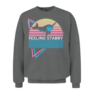 Narwhal Retro Unisex Sweatshirt - Graphite Heather