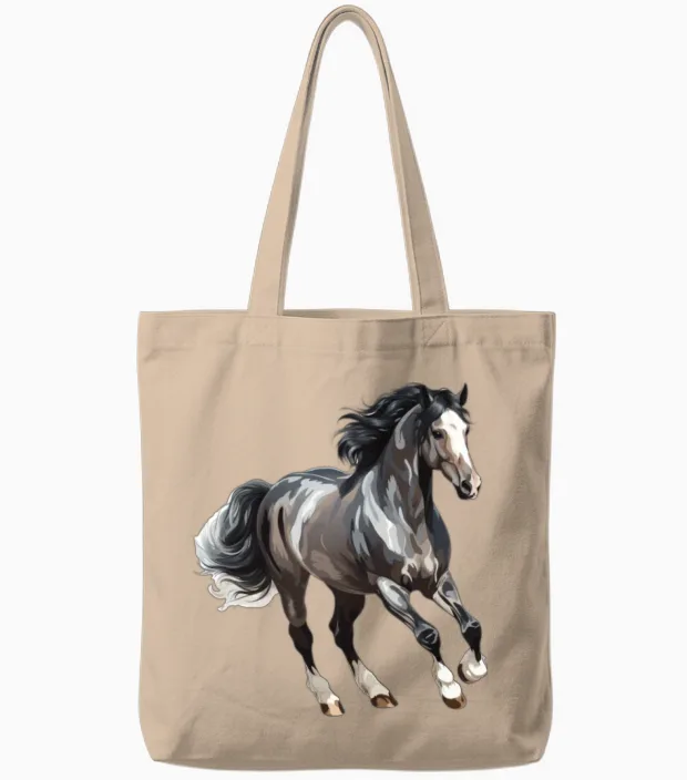 Beautiful Horse for a Horsewoman Tote Bags in Natural
