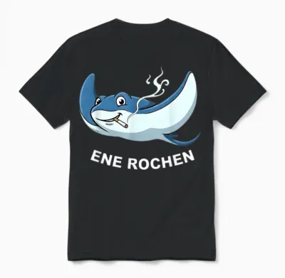 T-Shirt with "ene Rochen" Funny Smoker Sayings Unisex T-Shirt - Black
