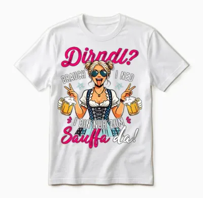 Passend Für Oktoberfest Outfit Damen Trachtenshirt Trachten Unisex T-Shirt - White