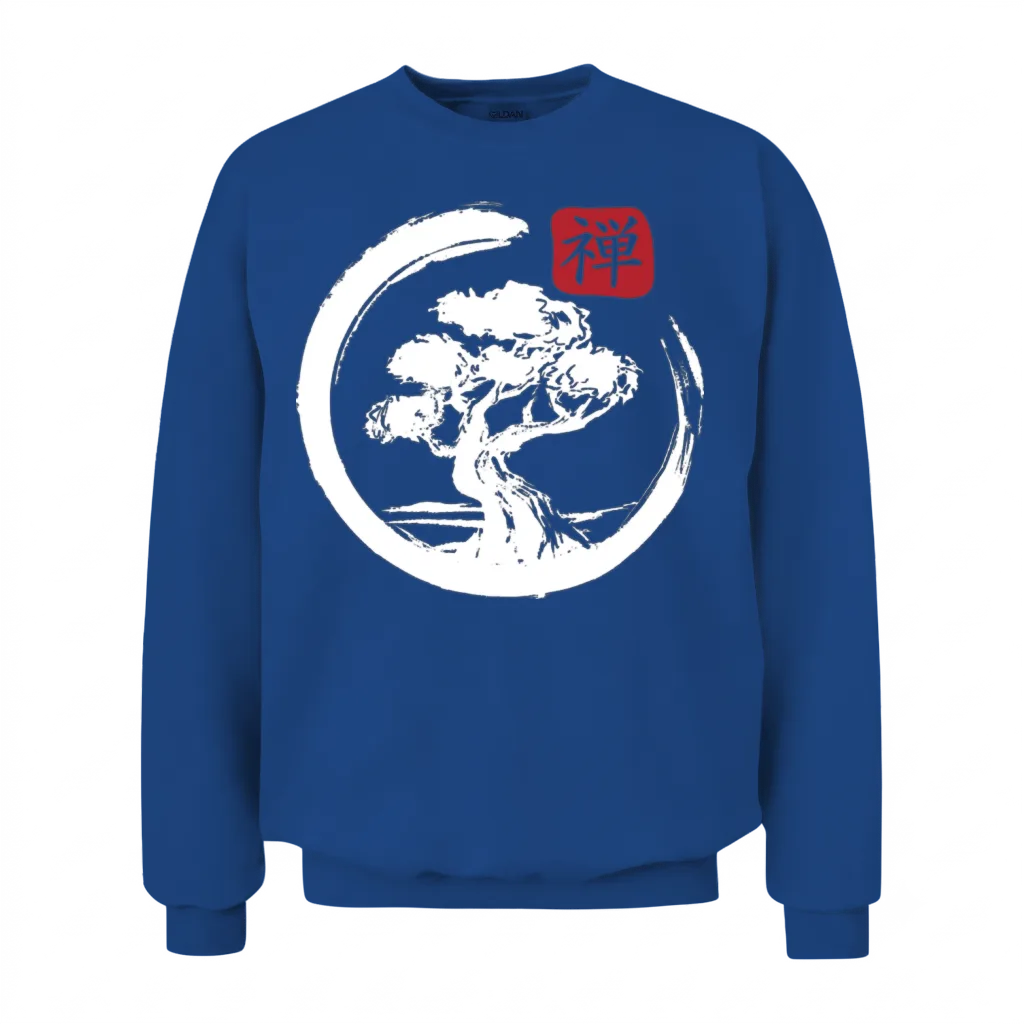 Aesthetic Japanese Bonsai Japan Art Japanese Unisex Sweatshirt - Royal