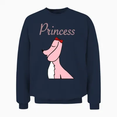 Princess Dog Unisex Sweatshirt - Navy