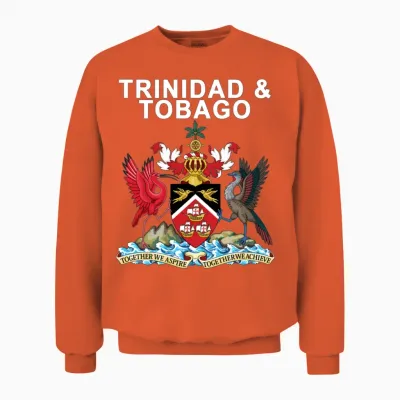 Trinidad and Tobago Emblem Unisex Sweatshirt - Orange