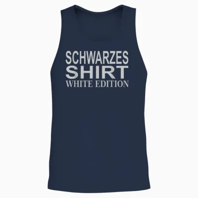 Humor Lustiger Spruch Schwarzes Shirt White Edition Unisex Tank Top - Navy
