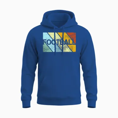 Football Retro Unisex Hoodie - Royal
