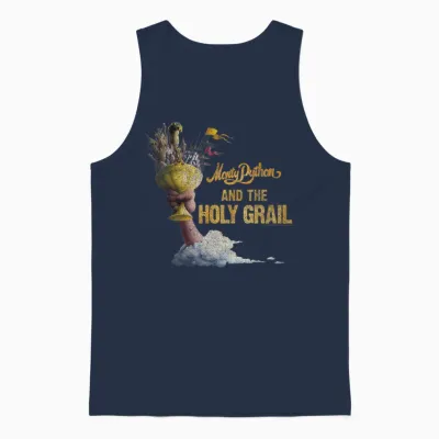 Monty Python Holy Grail Flying Cup Art Unisex Tank Top - Navy