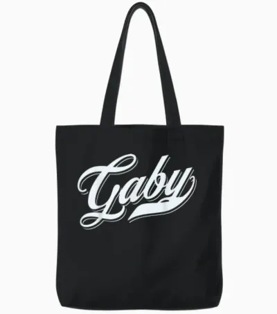 Mens Boys Funny Gift Idea Funny Name for Gaby Tote Bags - Black