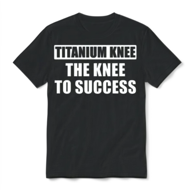 Knee Surgery Recovery New Knee Knee Replacement Unisex T-Shirt - Black