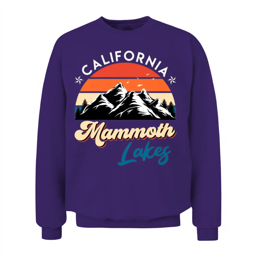 California Mammoth Lakes Vintage California Unisex Sweatshirt - Purple