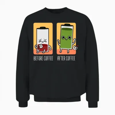 Refilling the Energy - for Coffee Unisex Sweatshirt - Black