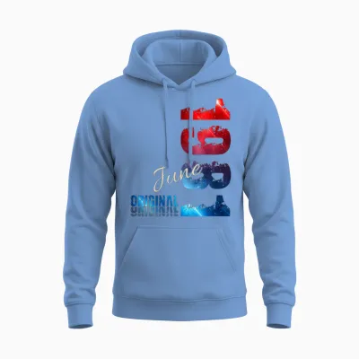 45 Ans Anniversaire Homme Cadeau Juin 1981 Vintage Unisex Hoodie - Carolina Blue