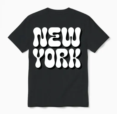 New York Typography Unisex T-Shirt - Black