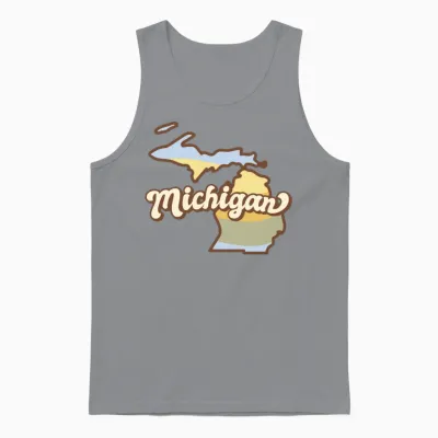 Michigan Retro Unisex Tank Top - Sport Grey