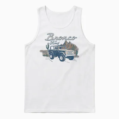 Ford - Bronco Suv Outdoor Desert Landscape Unisex Tank Top - White