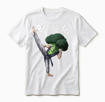 Joke Amusante Sur Les Légumes Brocco-Lee Broccoli T-Shirt Haut De Gamme Unisex T-Shirt - White