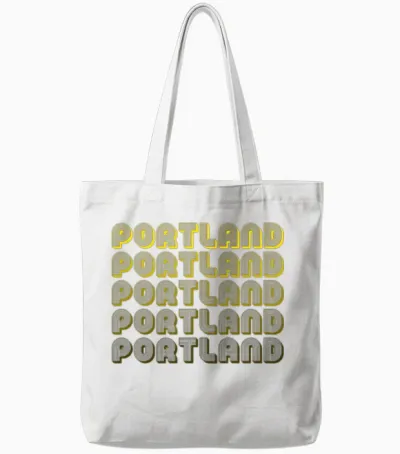 Retro Portland Tote Bags - White
