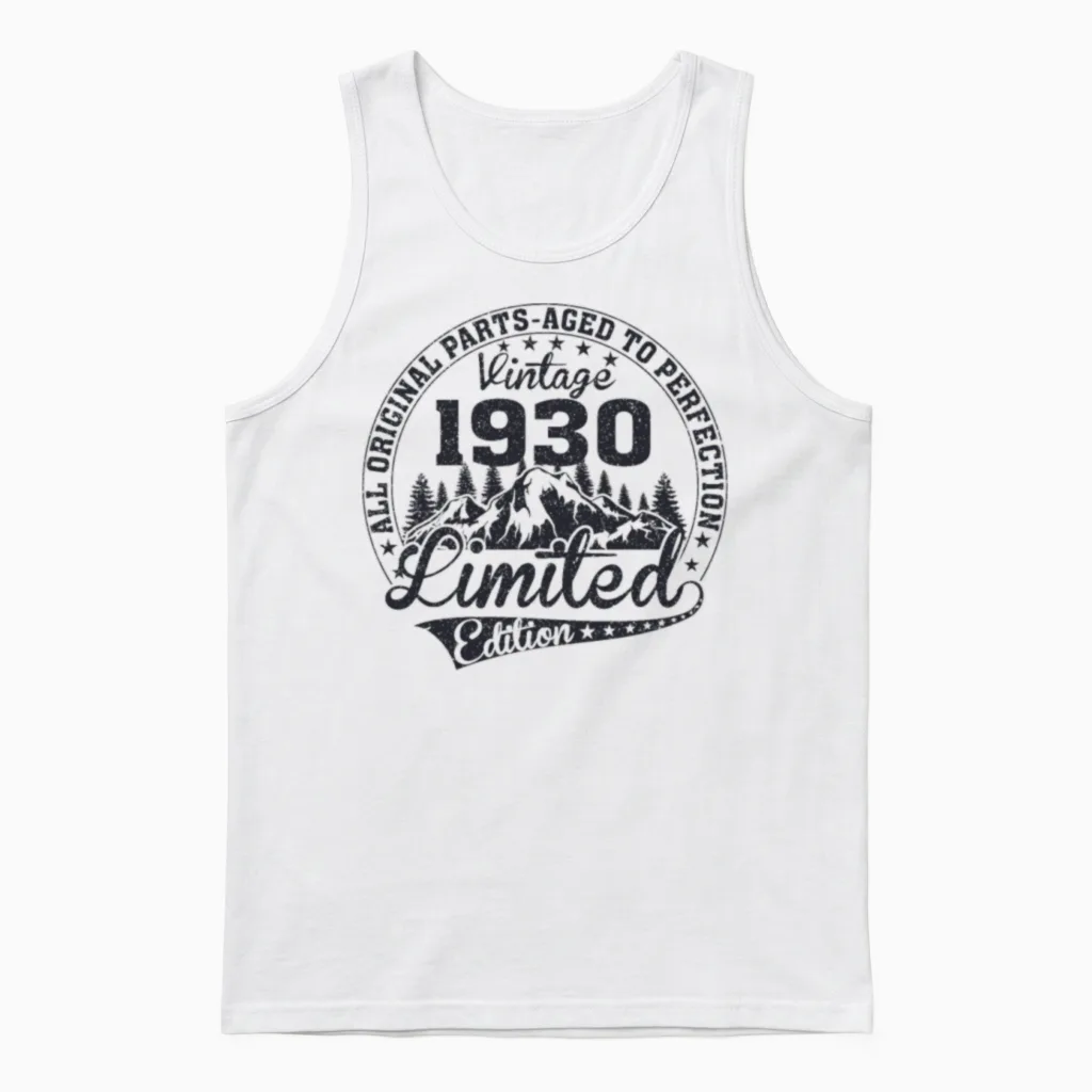 Vintage 1930 Birthday Retro Unisex Tank Top - White