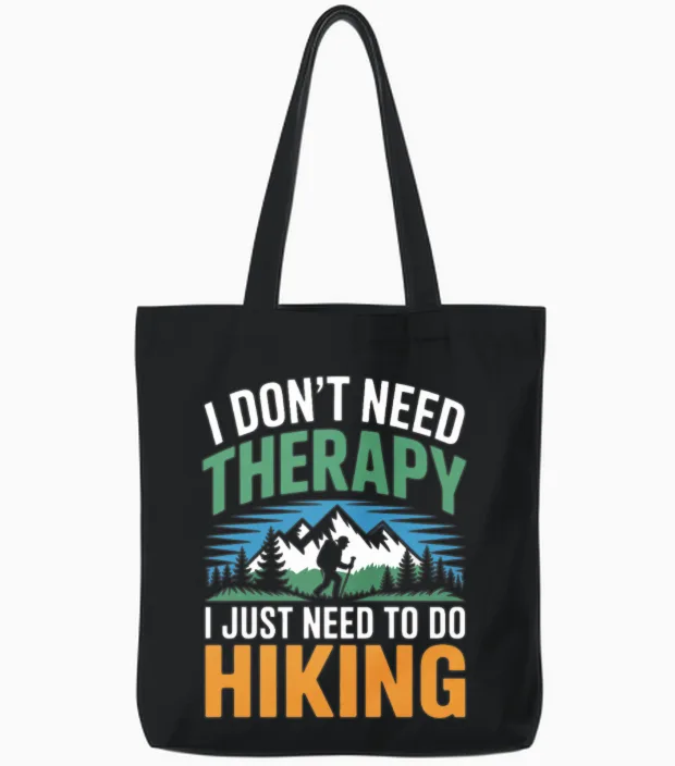 Hiking Lover & Outdoors Gift Tote Bags in Black