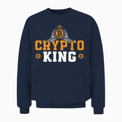 Bitcoin Crypto King Crypto King Unisex Sweatshirt - Navy