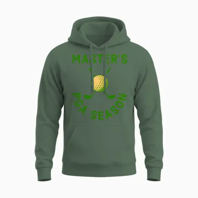 Masters Pga Season Retro Unisex Hoodie - Military Green