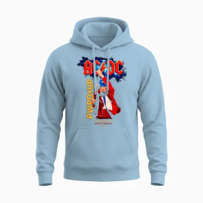 Ac/dc Pwr Up Columbus Oh North American Tour 2026 Photo Unisex Hoodie - Light Blue
