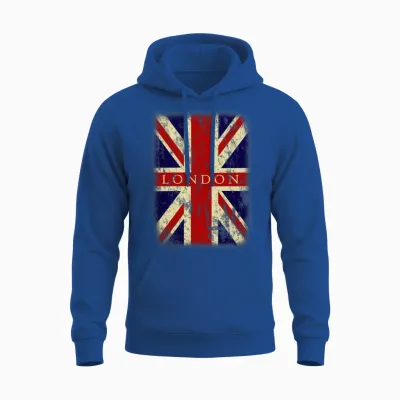 Vintage London Unisex Hoodie - Royal