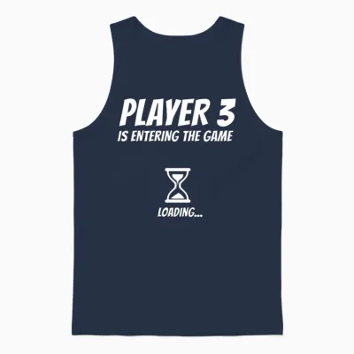 Pregnancy - Player 3 Funny Pregnancy Announcemen Unisex Tank Top - Navy